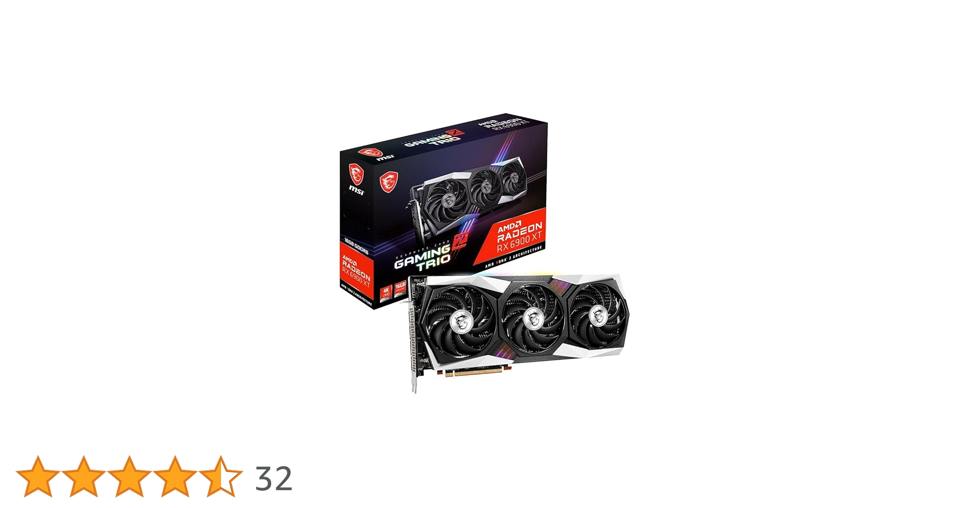 PCパーツ AMD msi Radeon RX 6900 XT GAMING Z TRIO MSI Radeon RX 6900 XT Gaming Z Trio 16GB GDDR6 256-Bit HDMI